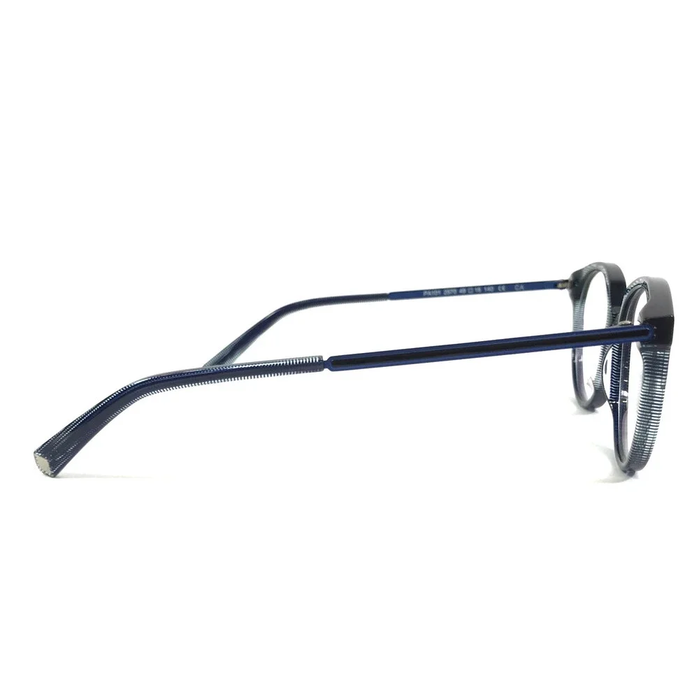 J.F. Rey Petite Eyeglasses Frames PA101 2570 Blue Pixel Navy Black 49-16-140